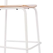 2PK Commercial White Bar Stool