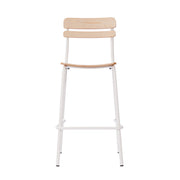 2PK Commercial White Bar Stool