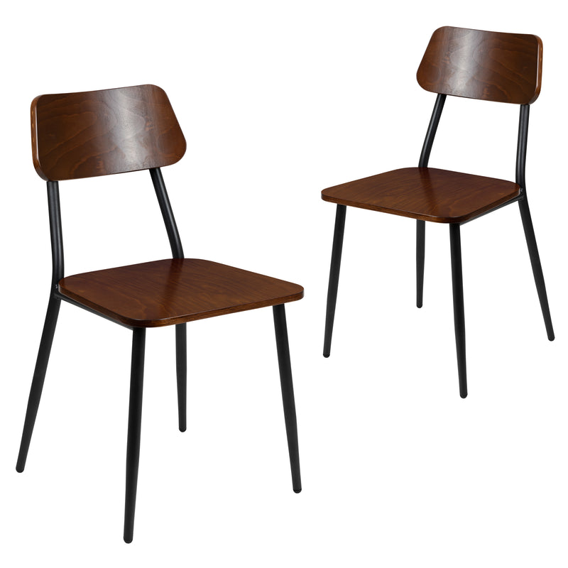 2 Pack Industrial Dining Chair
