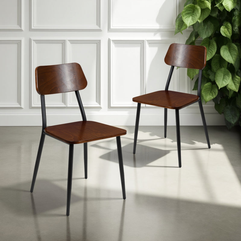 2 Pack Industrial Dining Chair