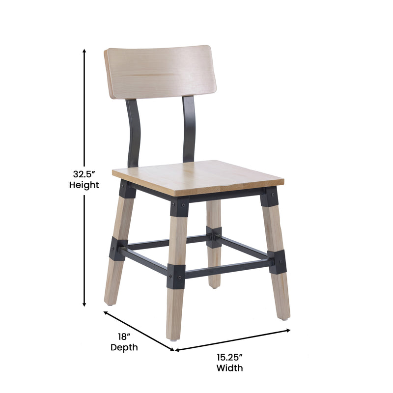2PK Antique White Dining Chair