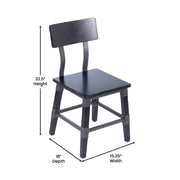 2PK Black Dining Chair
