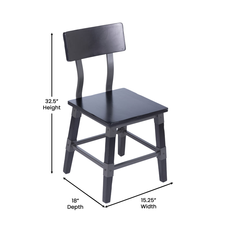2PK Black Dining Chair