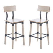 2PK Ant Wht Dining Barstool