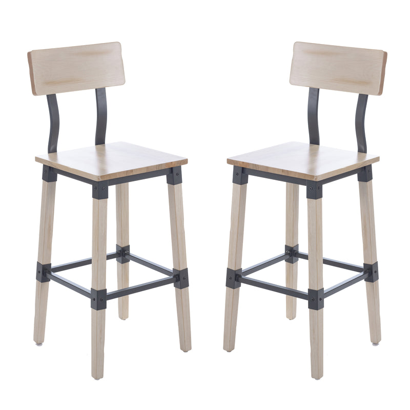 2PK Ant Wht Dining Barstool