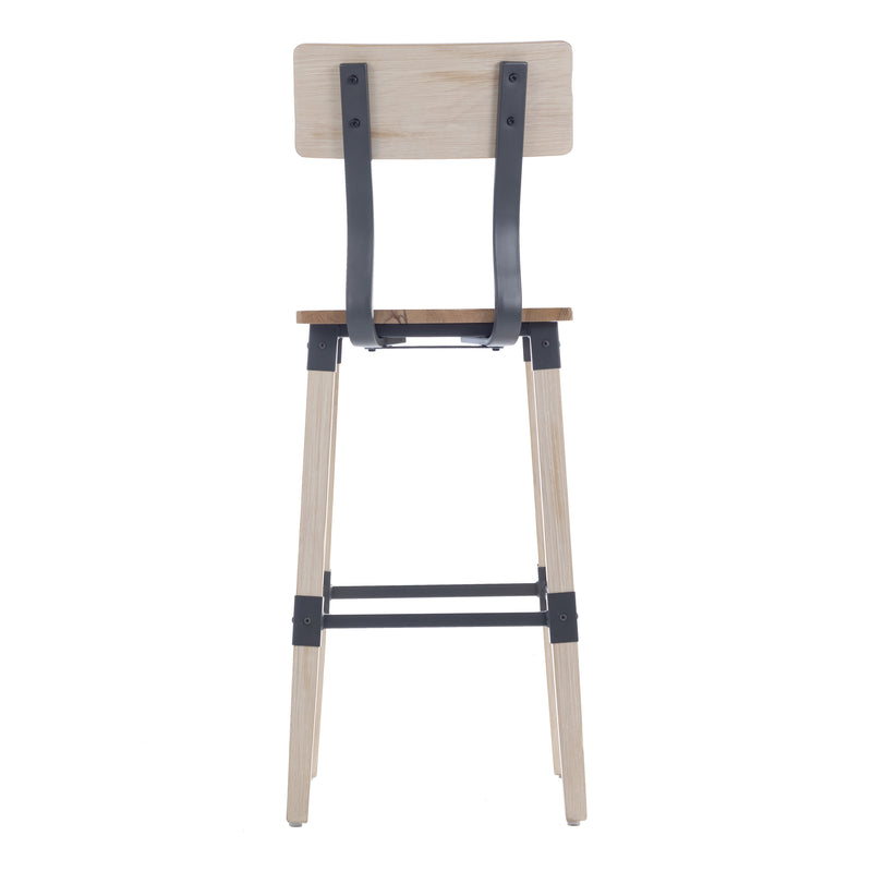 2PK Ant Wht Dining Barstool