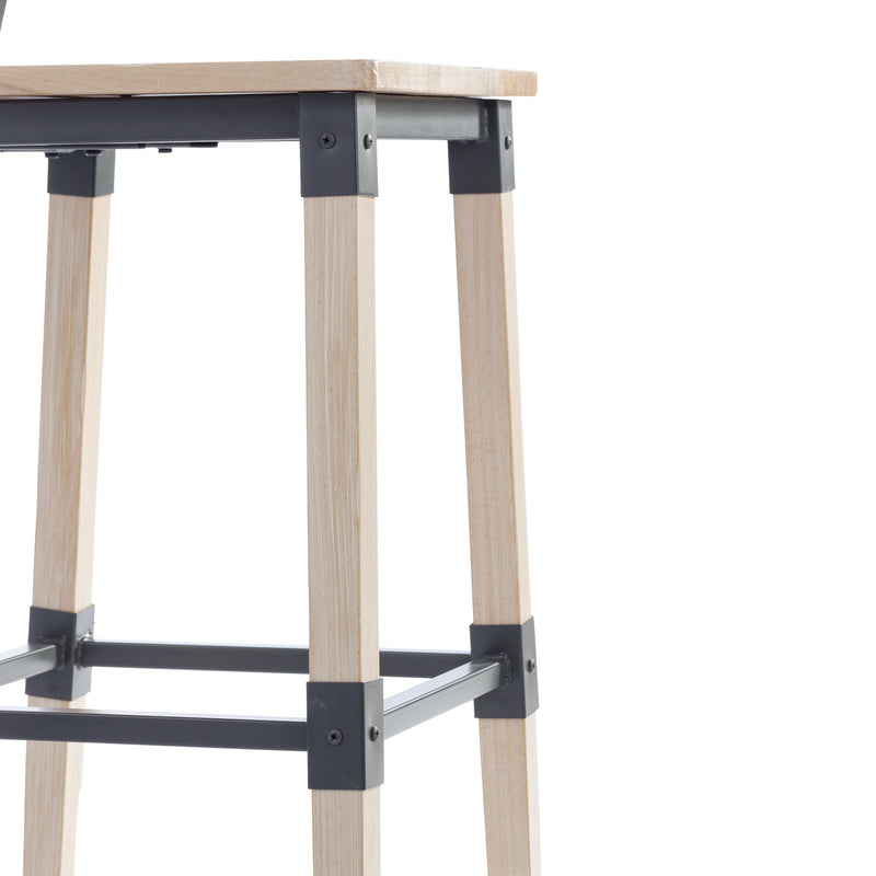 2PK Ant Wht Dining Barstool