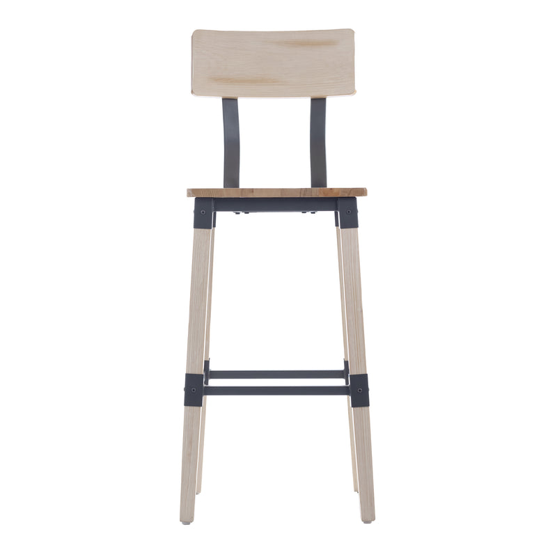2PK Ant Wht Dining Barstool