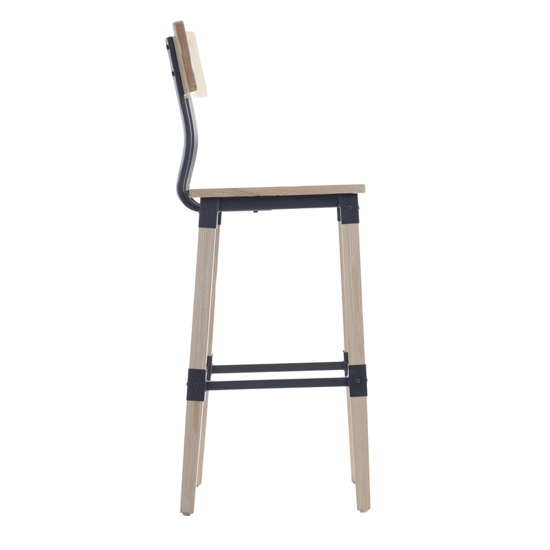 2PK Ant Wht Dining Barstool