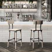 2PK Ant Wht Dining Barstool