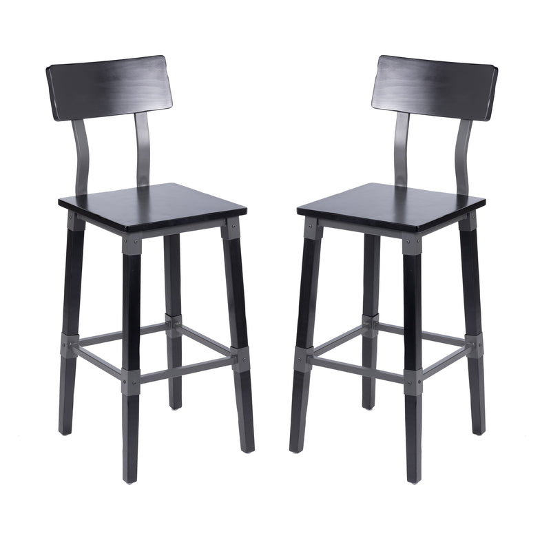 2PK Black Dining Barstool