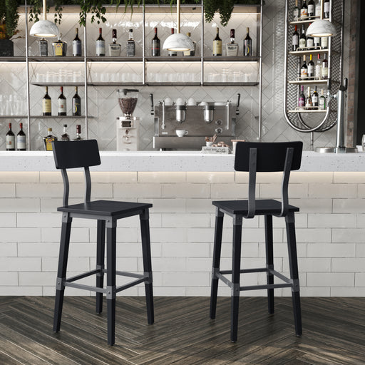 2PK Black Dining Barstool