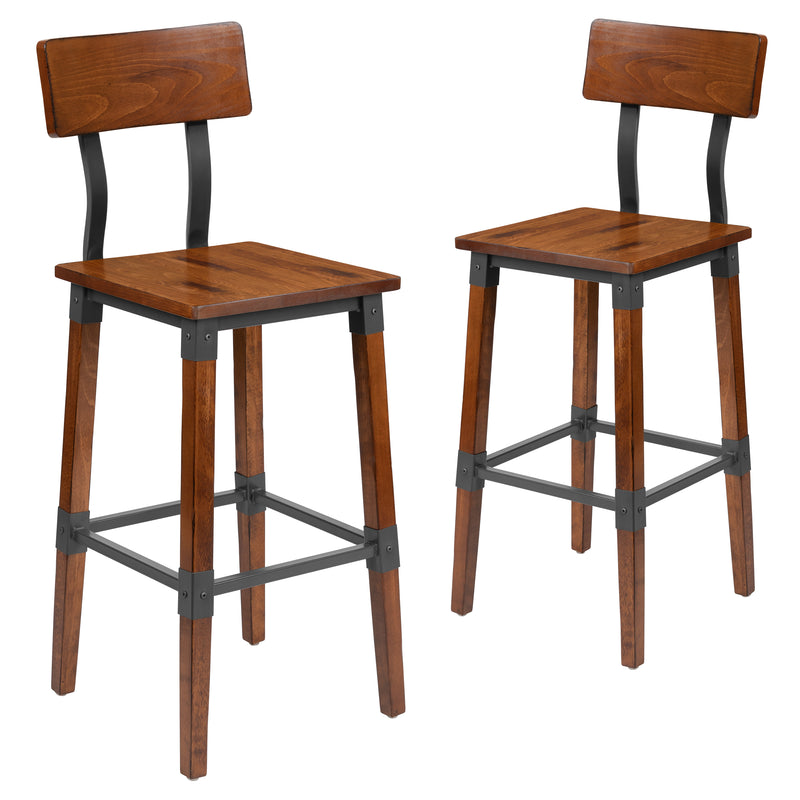 Walnut Wood Dining Barstool
