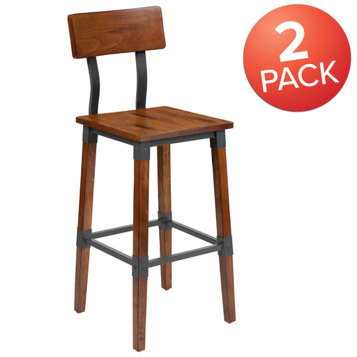 Walnut Wood Dining Barstool