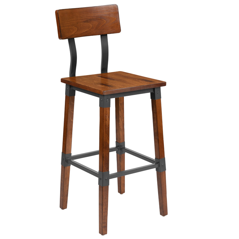 Walnut Wood Dining Barstool