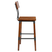 Walnut Wood Dining Barstool