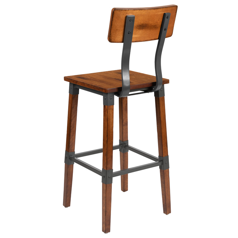 Walnut Wood Dining Barstool