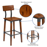 Walnut Wood Dining Barstool