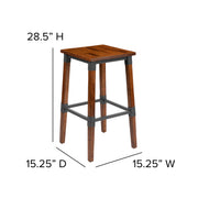 Walnut Wood Dining Barstool
