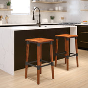 Walnut Wood Dining Barstool