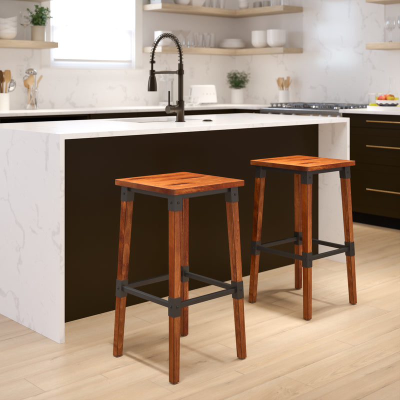 Walnut Wood Dining Barstool