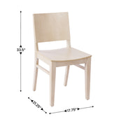 2 Commercial AntWht Wood Chair