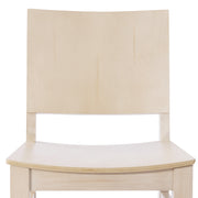 2 Commercial AntWht Wood Chair
