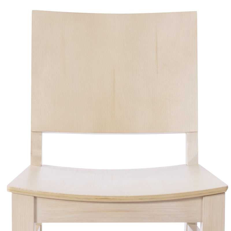 2 Commercial AntWht Wood Chair