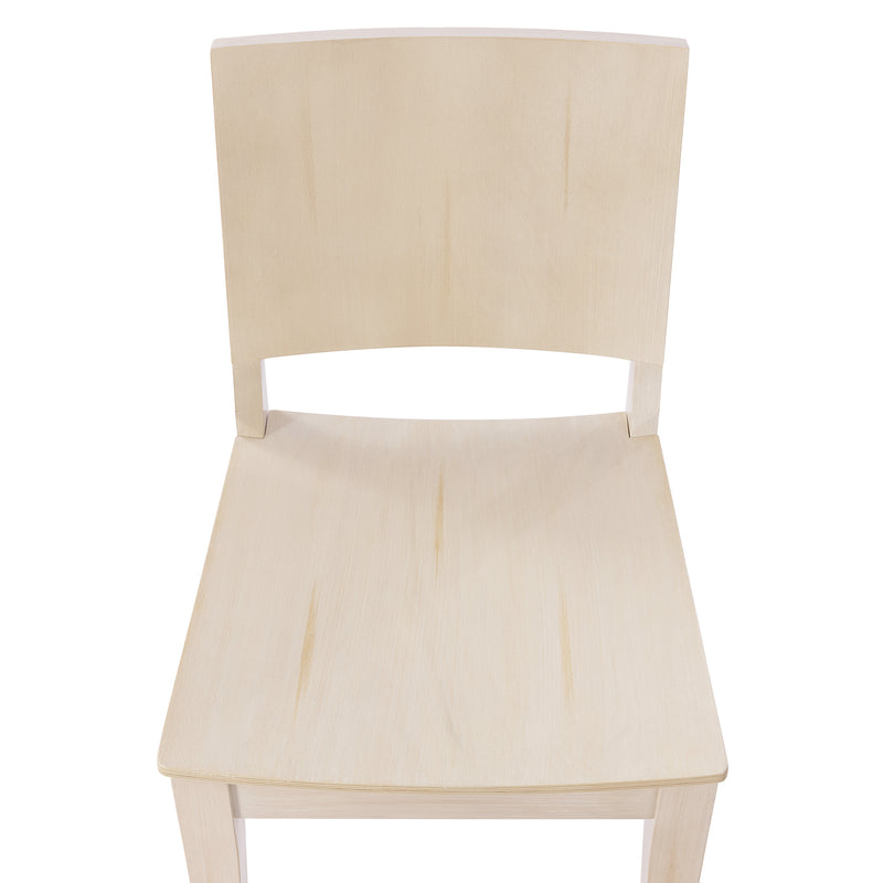 2 Commercial AntWht Wood Chair