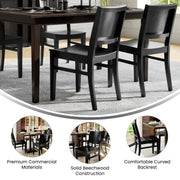 2PK Commercial Blk Wood Chair