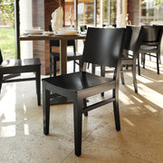 2PK Commercial Blk Wood Chair