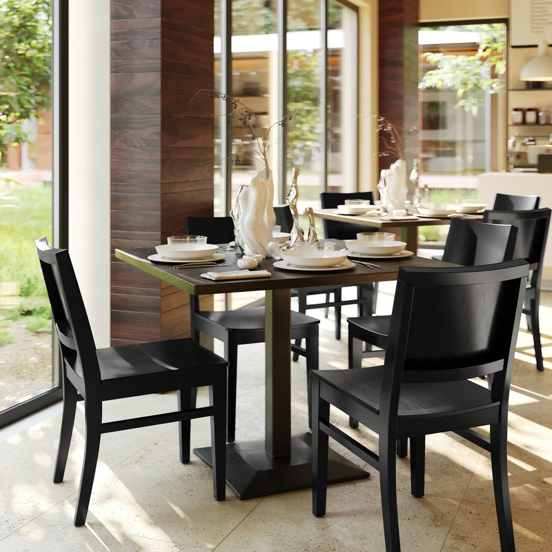 2PK Commercial Blk Wood Chair
