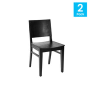 2PK Commercial Blk Wood Chair