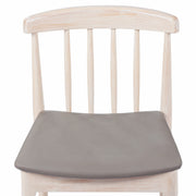 2PK WH/BGE Slat Dining Chair