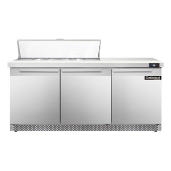 Continental Refrigerator SW72N12C-FB 72-inch Sandwich Prep Table