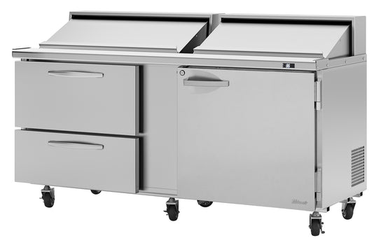 Turbo Air PST-72-D2R-N 73 inch Sandwich Prep Table