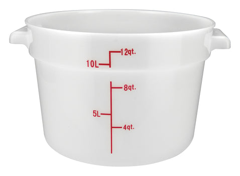 Winco PPRC-12W Round Food Storage Containers