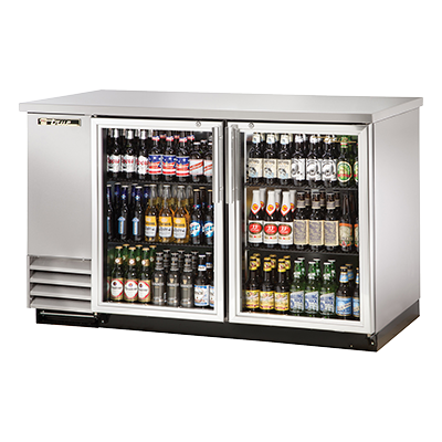 True TBB-2G-S-HC-LD 59 inch Refrigerated Back Bar Cabinet