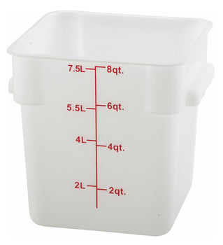 Winco PESC-8 Square Food Storage Containers