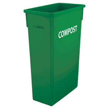 Winco PTC-23GRC Recycling Receptacle / Container Plastic