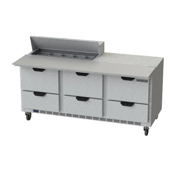 Beverage Air SPED72HC-10C-6 72-inch Sandwich Prep Table