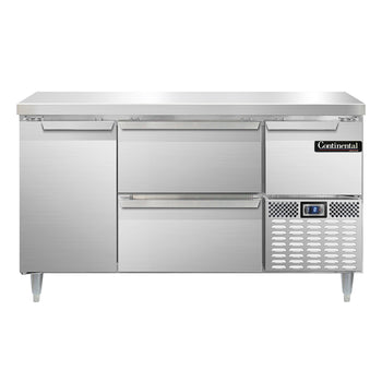 Continental Refrigerator DFA60NSS-D 60-inch Work Top Freezer Counter