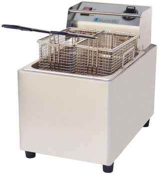 Eurodib USA SFE01860D-120 Single Electric Countertop Fryer,SINGLE 8L FRYER,120V,WITH 2 BASKETS