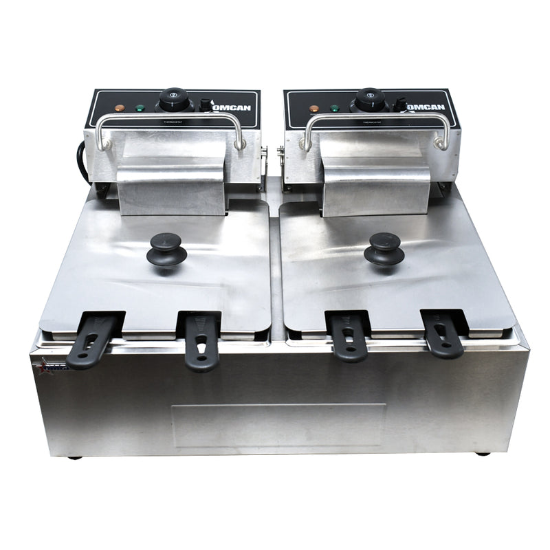 Omcan CE-CN-0012-D Slit Pot Countertop Electric Fryer - Single Phase