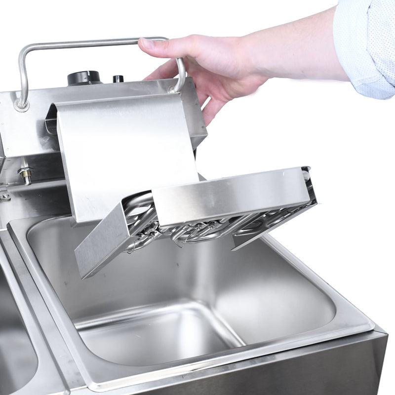 Omcan CE-CN-0012-D Slit Pot Countertop Electric Fryer - Single Phase