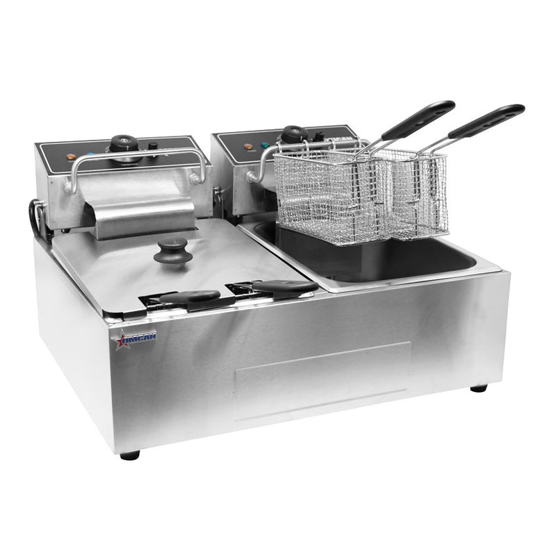 Omcan CE-CN-0012-D Slit Pot Countertop Electric Fryer - Single Phase