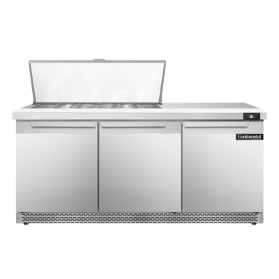 Continental Refrigerator SW72N18M-FB 72-inch Mega Top Sandwich Prep Table