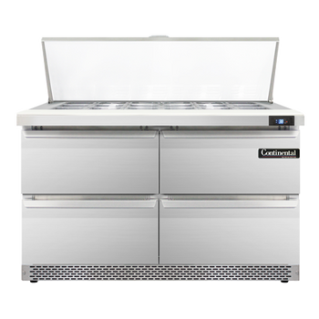 Continental Refrigerator SW48N18M-FB-D 48-inch Mega Top Sandwich Prep Table