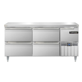 Continental Refrigerator DRA68NSS-D 68-inch Work Top Refrigerator