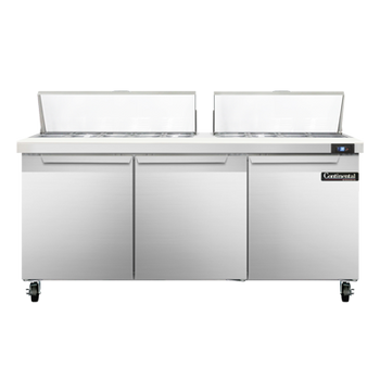 Continental Refrigerator SW72N18C 72-inch Sandwich Prep Table